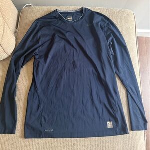 Nike Men's Navy Long Sleeve Shirt